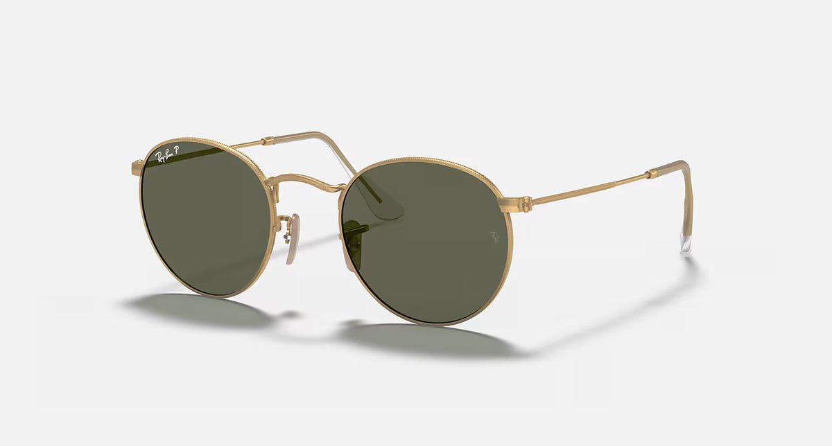 RAY-BAN ROUND METAL POLARISED SUNGLASSES