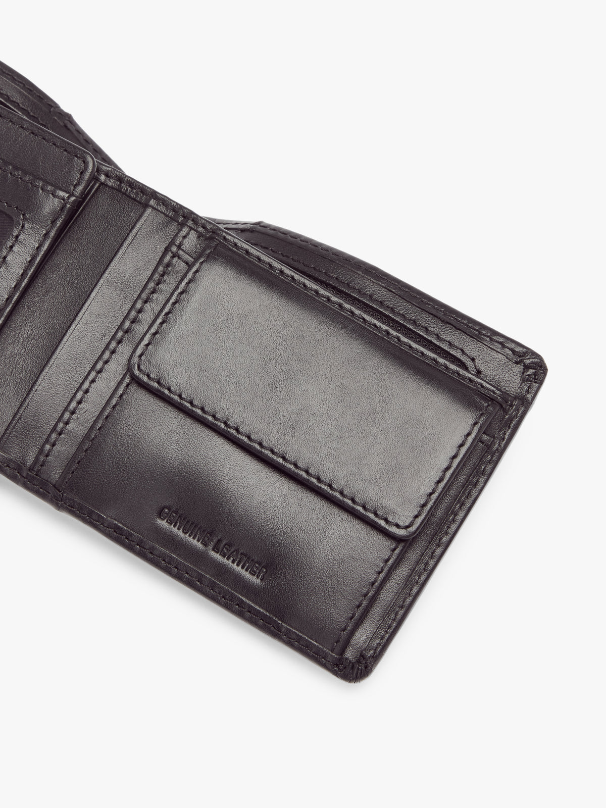 LEATHER WALLET WITH COIN POCKET