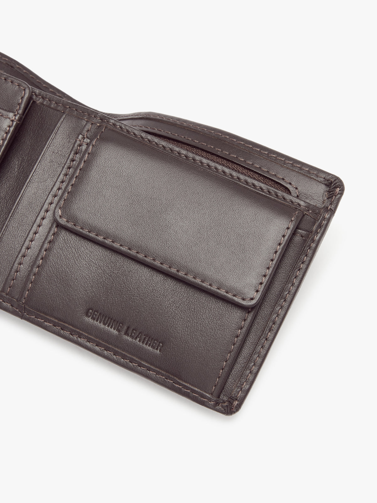 LEATHER WALLET WITH COIN POCKET