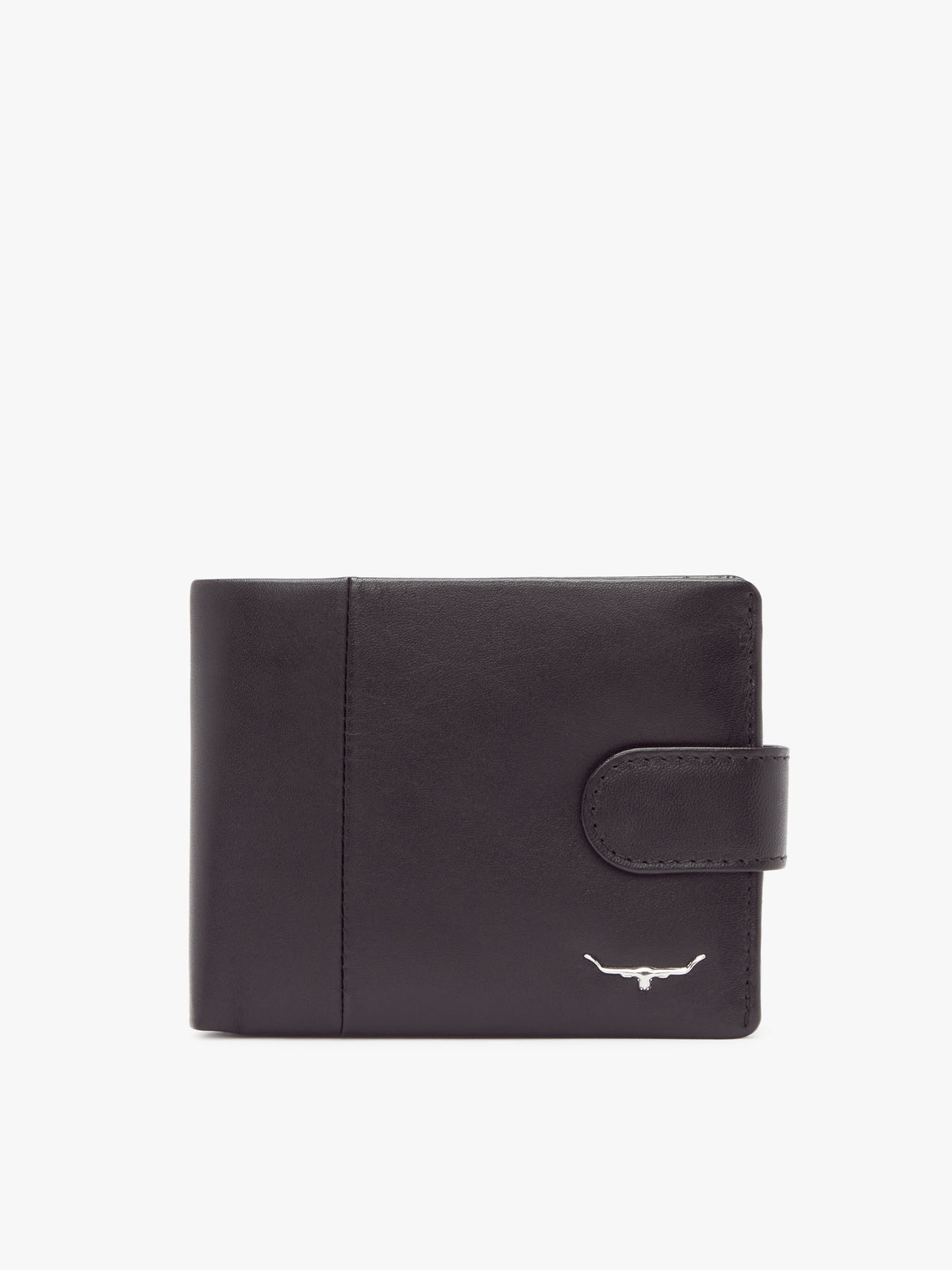 LEATHER WALLET WITH COIN POCKET AND TAB