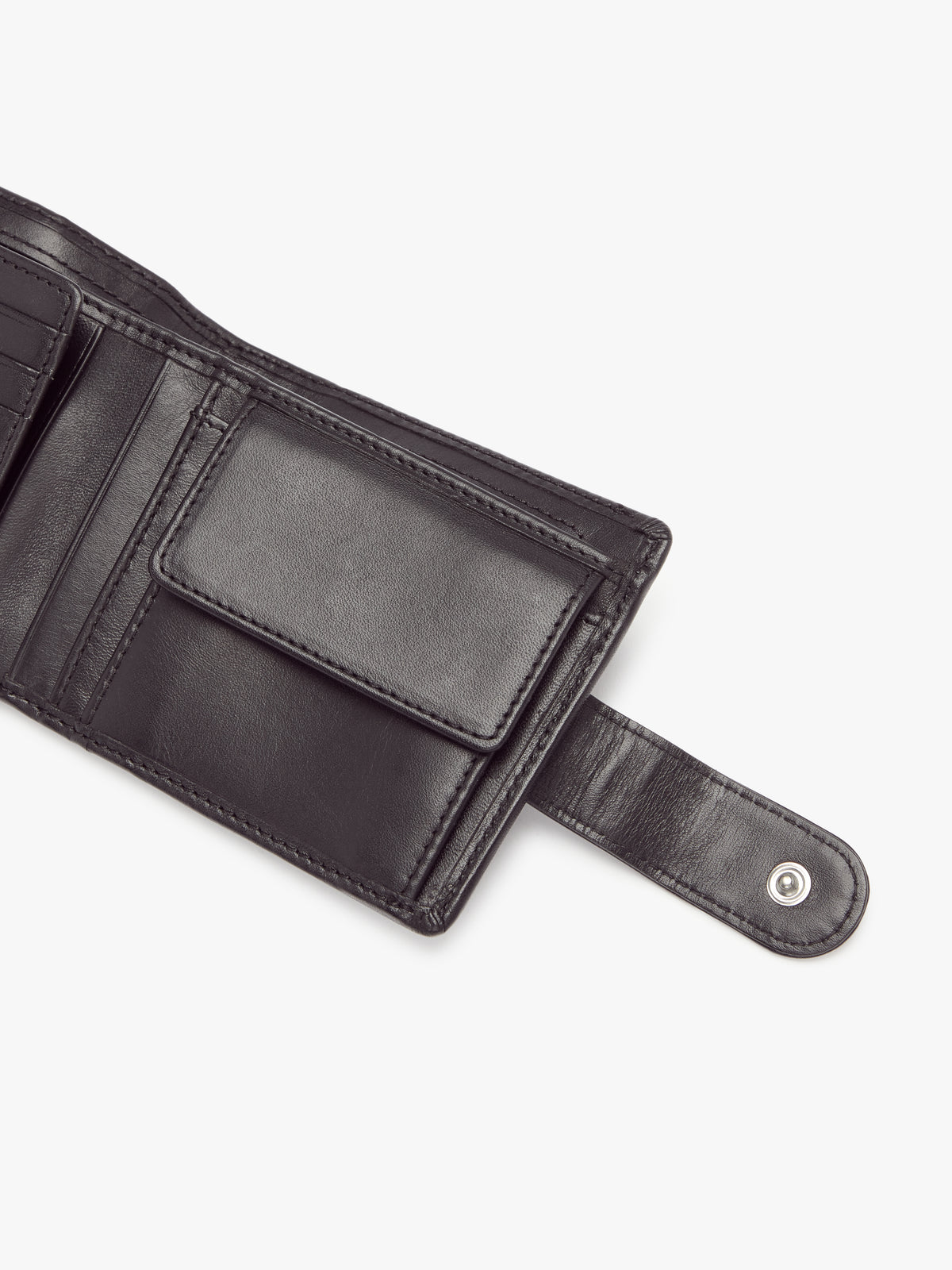 LEATHER WALLET WITH COIN POCKET AND TAB